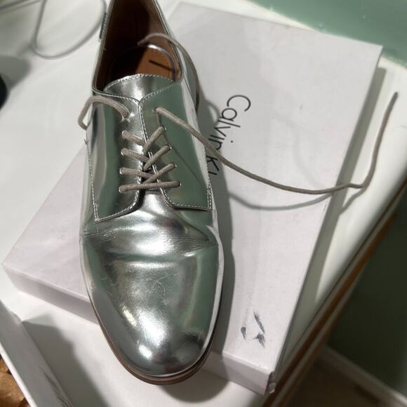Calvin Klein Camella Oxford Shoe silver size 8 - Picture 14 of 14